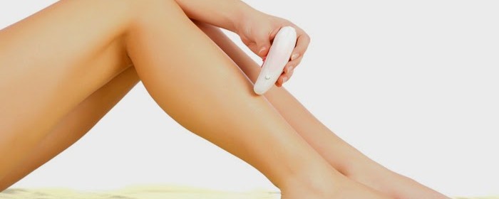 woman's leg waxed